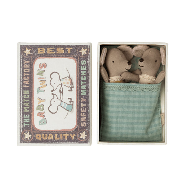 Maileg Baby Mice Twins in Matchbox Children's Doll Toys / Accessories