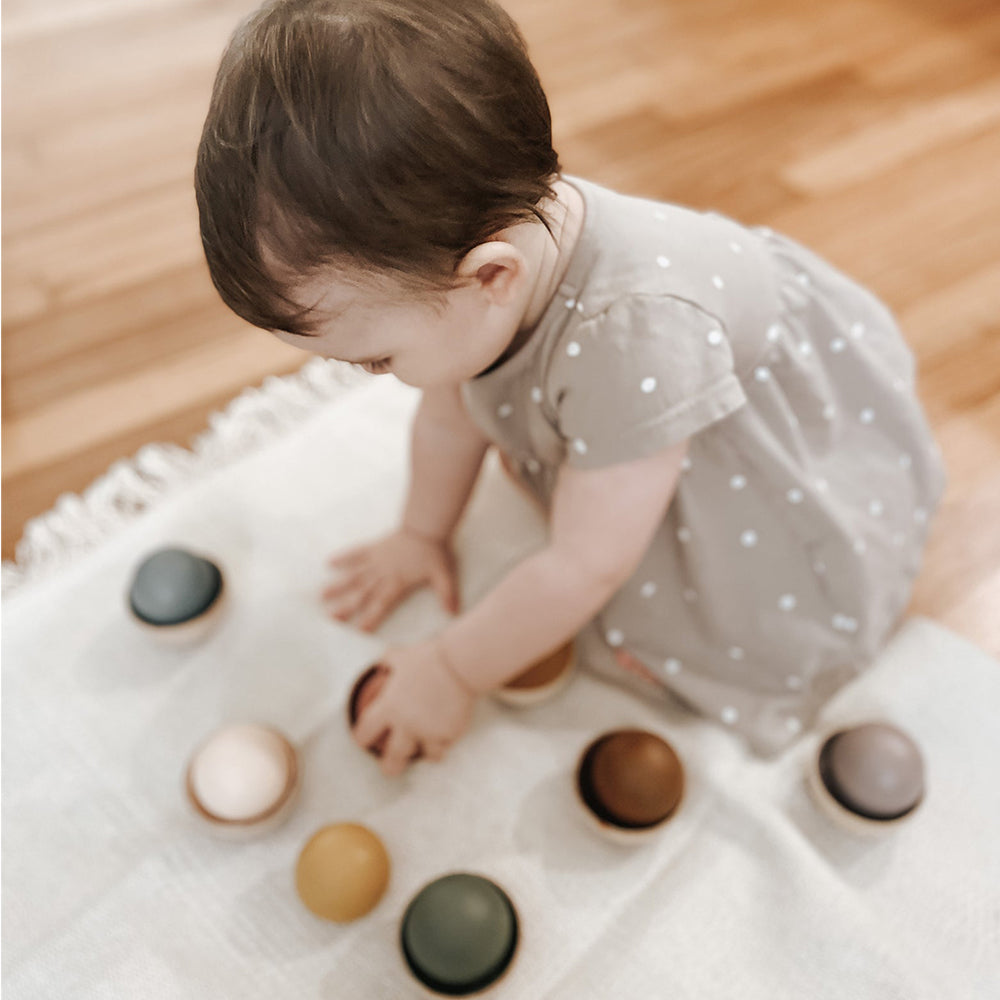 lifestyle_1, elm + otter Montessori Sorting Balls and Bowls Children's Wooden Toys