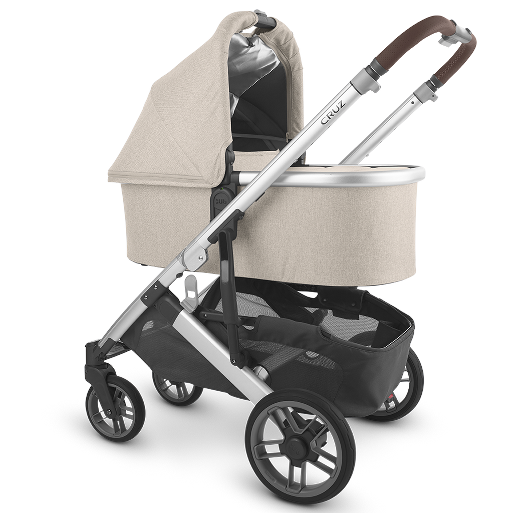 Uppababy Cruz Stroller with Bassinet Accessory in Declan off-white