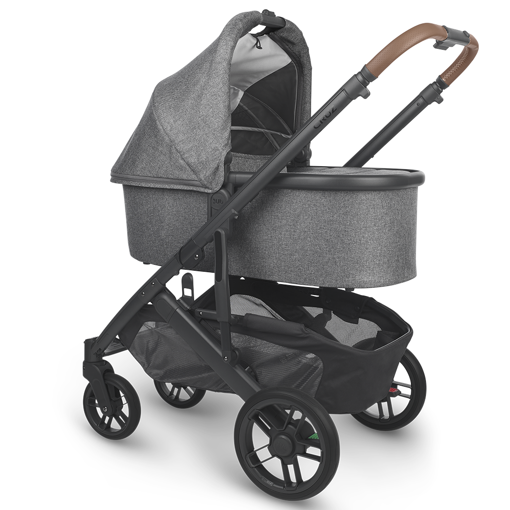 Uppababy Cruz Stroller with Bassinet for newborns in gray