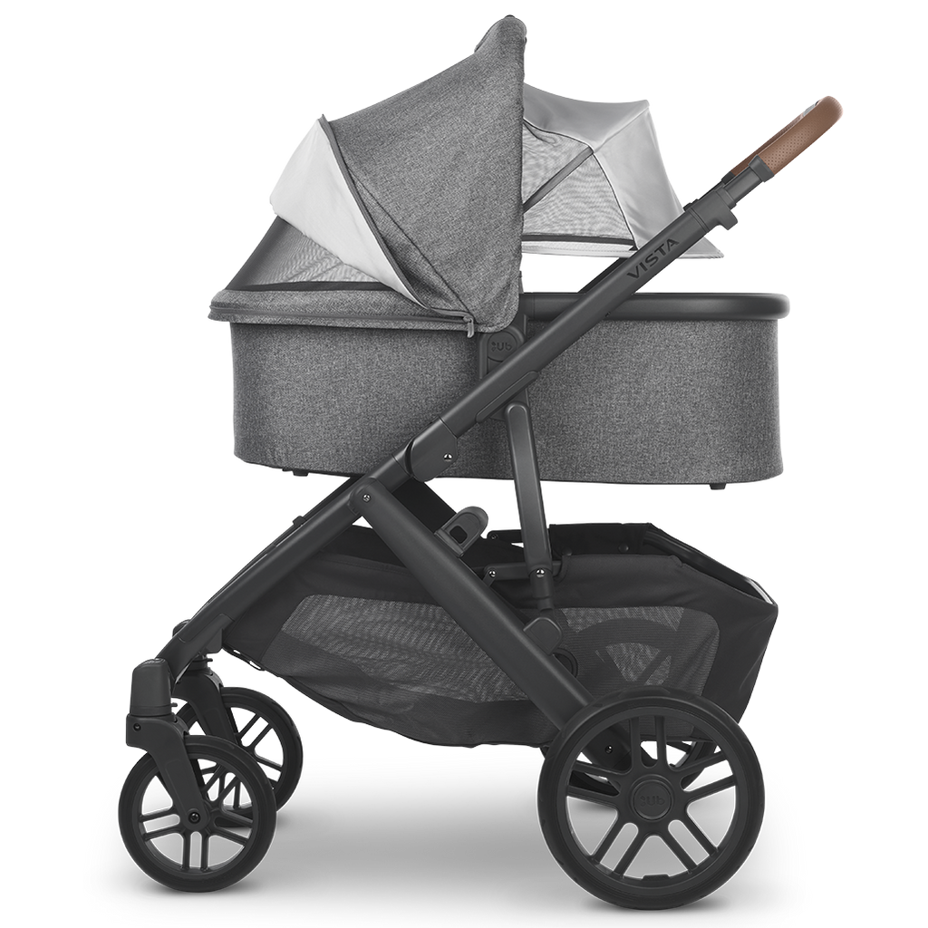 Uppababy Vista Stroller with Bassinet Accessory in Grey