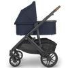 Side View of Uppababy Vista Stroller V2 with Bassinet Accessory in Noa