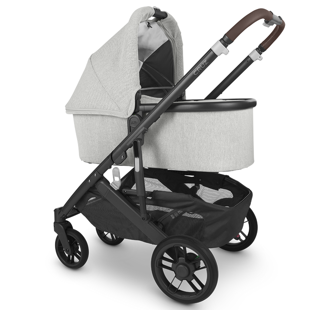 Uppababy Cruz Stroller with Bassinet Accessory in White