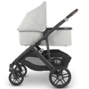 Side View of Uppababy Vista Stroller V2 with Bassinet Accessory in White