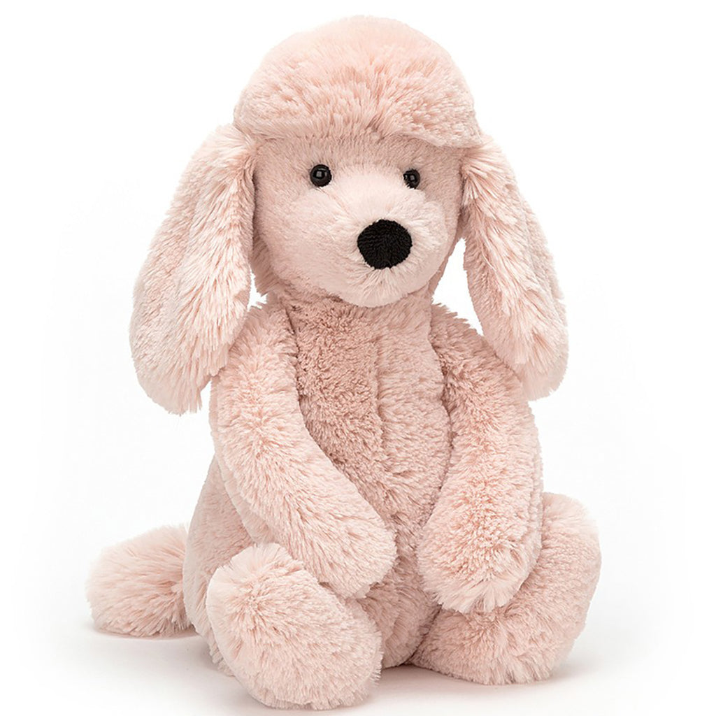 Jellycat Medium Bashful Poodle Children's Stuffed Animal Toy soft pink