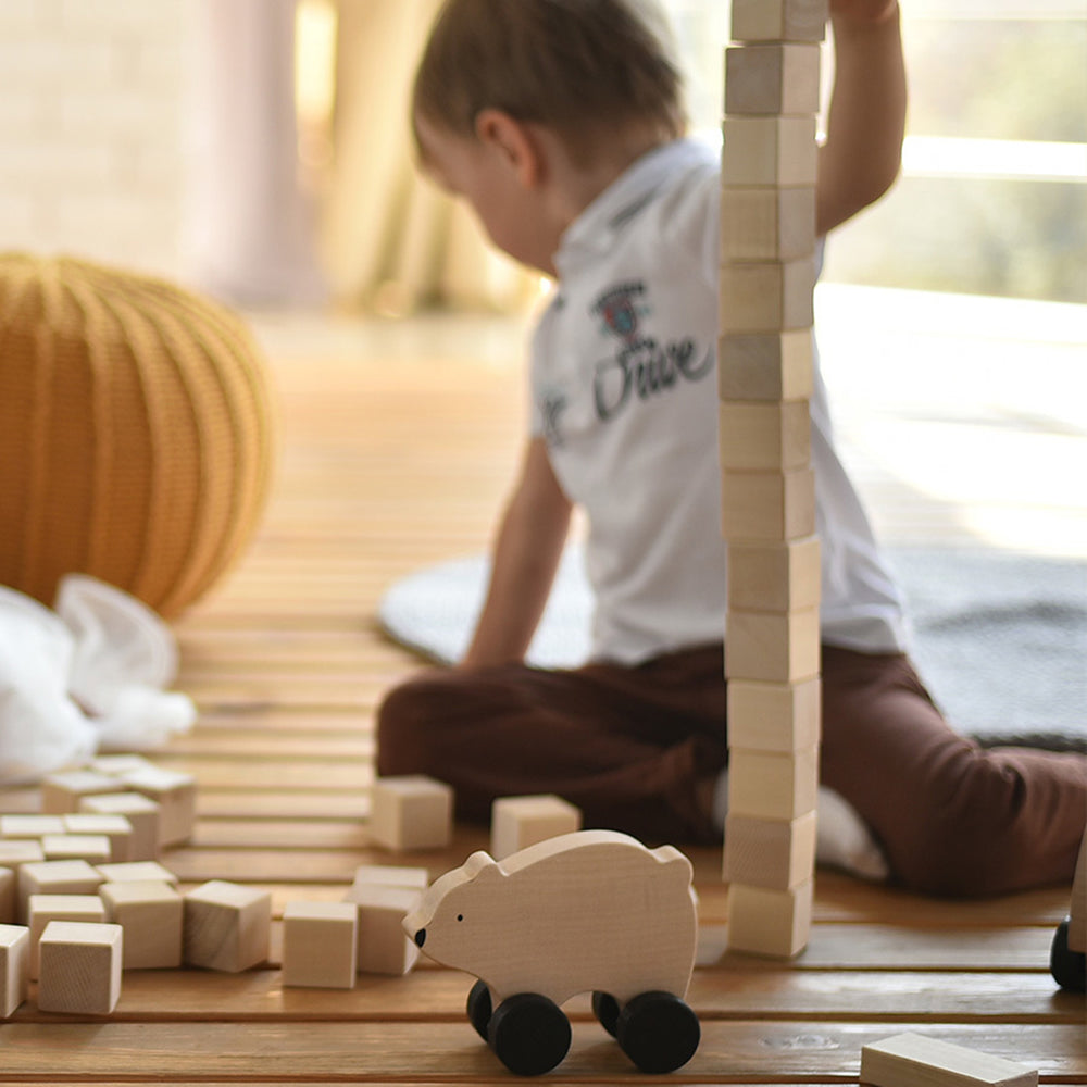 SABO Concept Montessori toys for 1 year old rolling bear