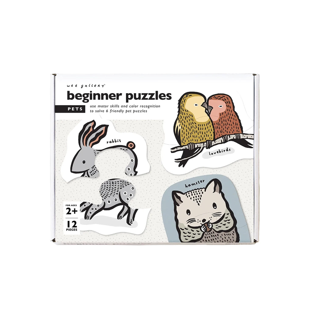 Wee Gallery Pets Beginner Puzzles Children's Learning Puzzle Set. Outside of packaging. 