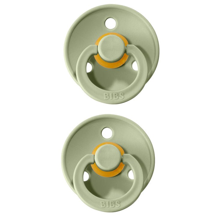 Natural shade BIBS Pacifier Colour Collection 2 Pack Sage, trusted baby pacifier pack.