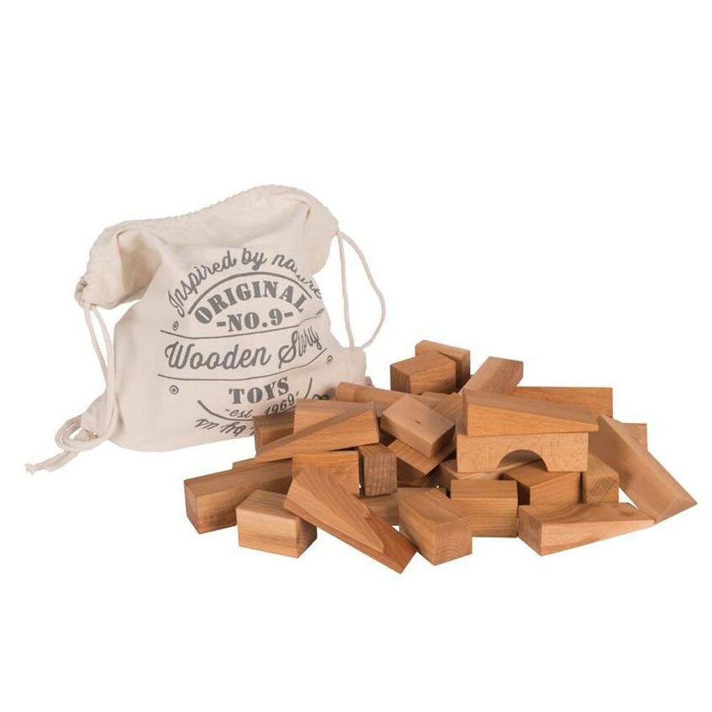 Wooden Story montessori toys Wood Blocks in Bag