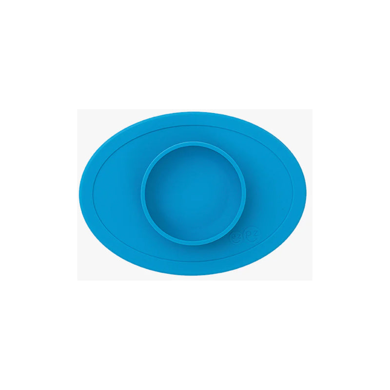 ezpz Blue silicone baby bowl is designed for easy self-feeding and quick cleanup.