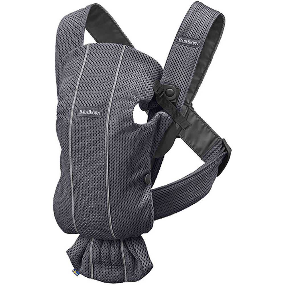 BabyBjorn Open Box Babybjorn Mini Baby Carrier front carry position showing newborn facing-in position with good support