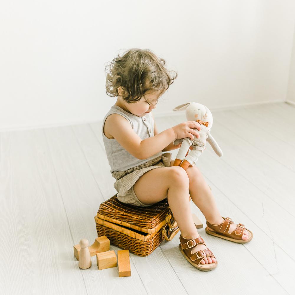 Little Love Bug Co toddler sandals Brown Charley Sandal