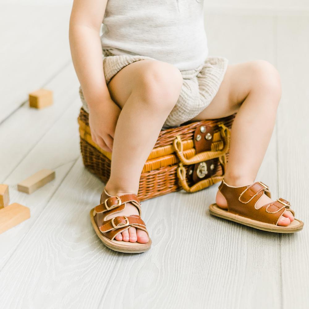 Little Love Bug Co Brown Charley Sandal kids shoes