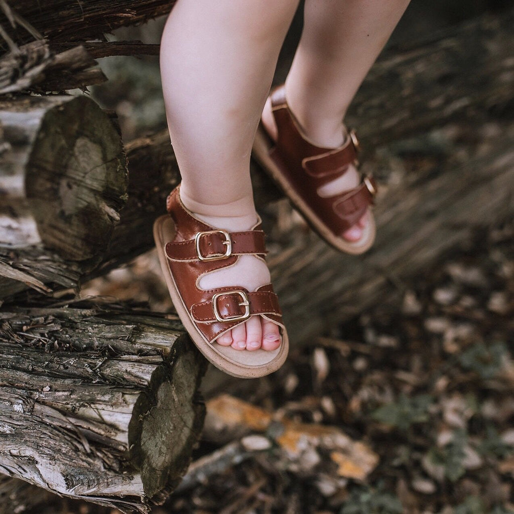 Little Love Bug toddler shoes Brown Charley Sandal