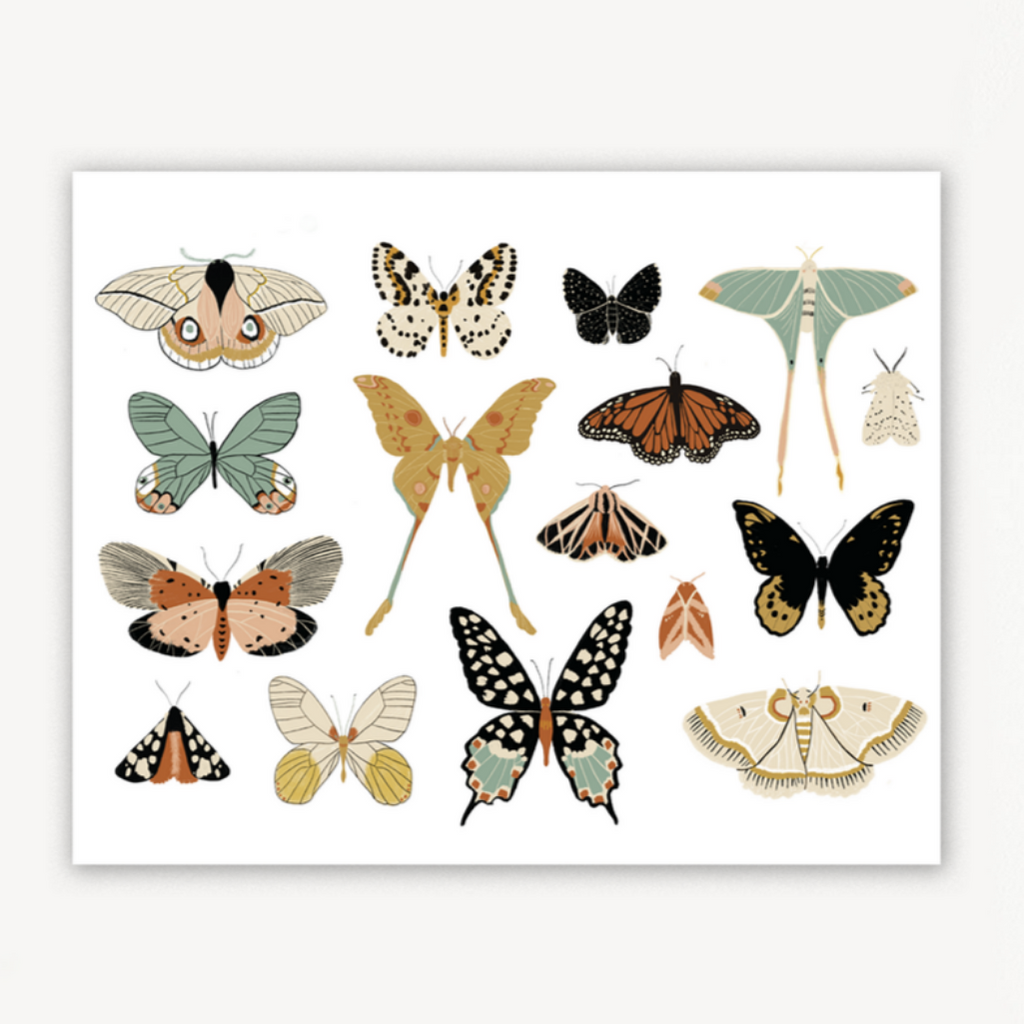 Clementine Kids Colorful Butterfly Nursery Art Print