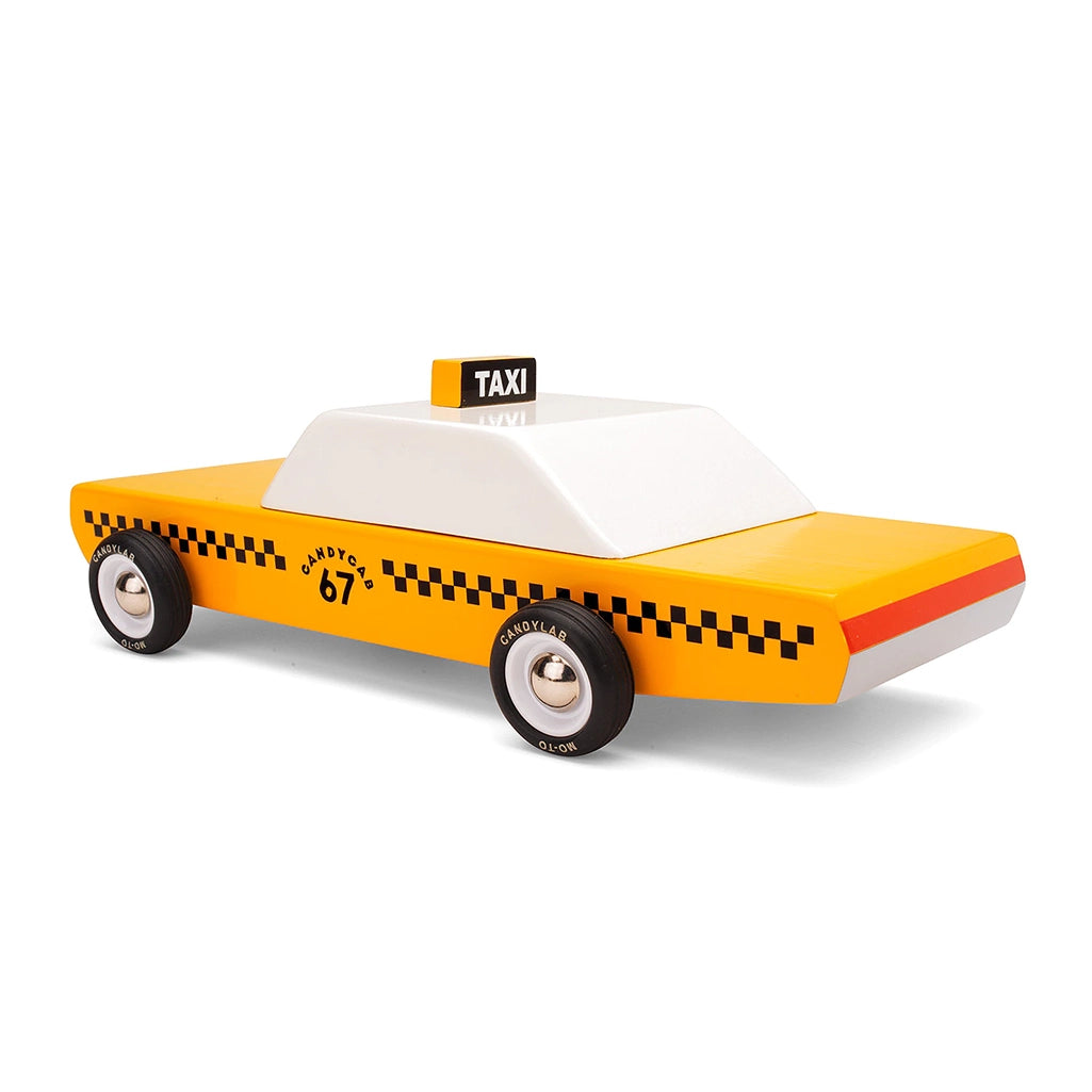 Candylab CandyCab Children's Yellow Wooden Toy Taxi Cab