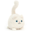 Jellycat Cream Kitten Caboodle Children's Stuffed Animal Toy white blue eyes