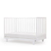  dadada White Cambridge Crib Infant Baby Nursery Furniture angle view. White crib