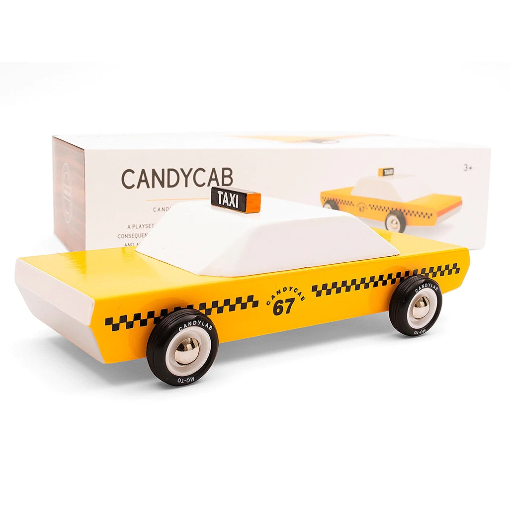 Candylab CandyCab Children's Wooden Toy Taxi Cab with box
