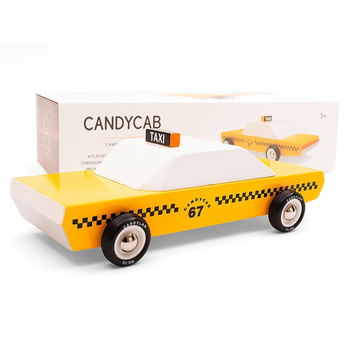 Candylab CandyCab Children's Wooden Toy Taxi Cab with box
