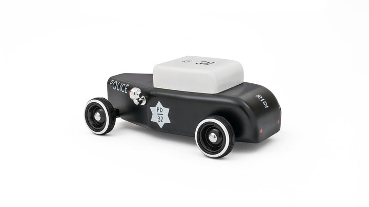 Candylab Toys retro wooden sheriff car handcrafted solid beech wood police vehicle
