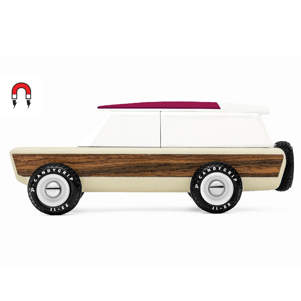 Candylab Pioneer wooden toy car in classic brown a vintage-inspired play vehicle