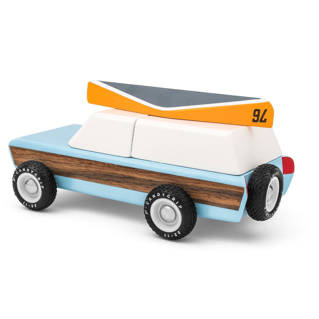 Candylab Pioneer wooden toy car in Yukatan designed for imaginative play