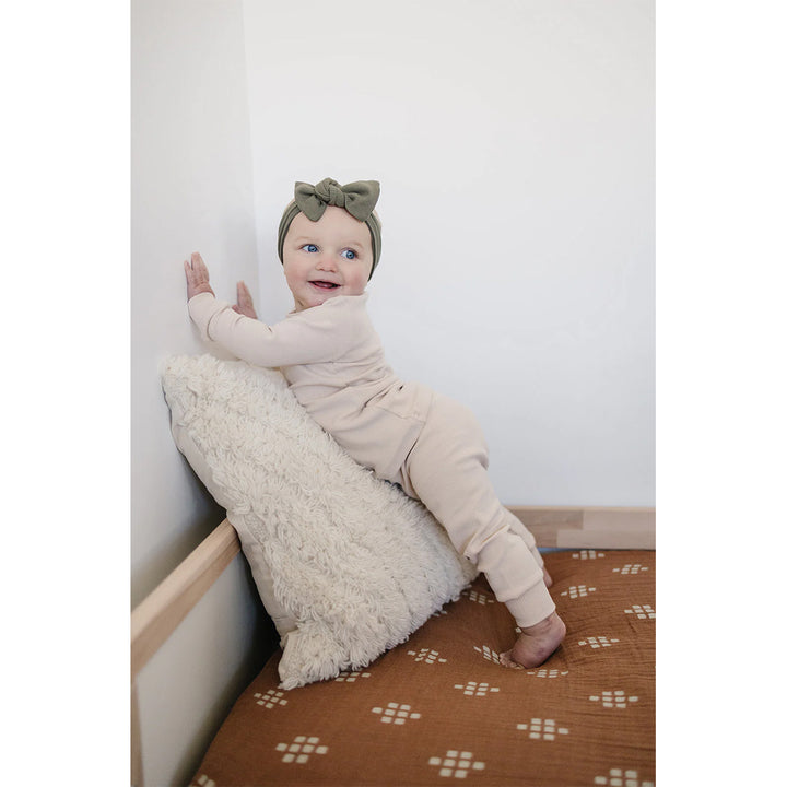 Chestnut Textile Mebie Baby Crib Sheet  Organic Cotton Baby Bedding