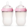 Comotomo 8oz pink baby bottles on sale 2-pack for breastfed babies