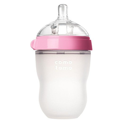 Comotomo 8oz pink bottles on sale 2-pack for baby feeding essentials