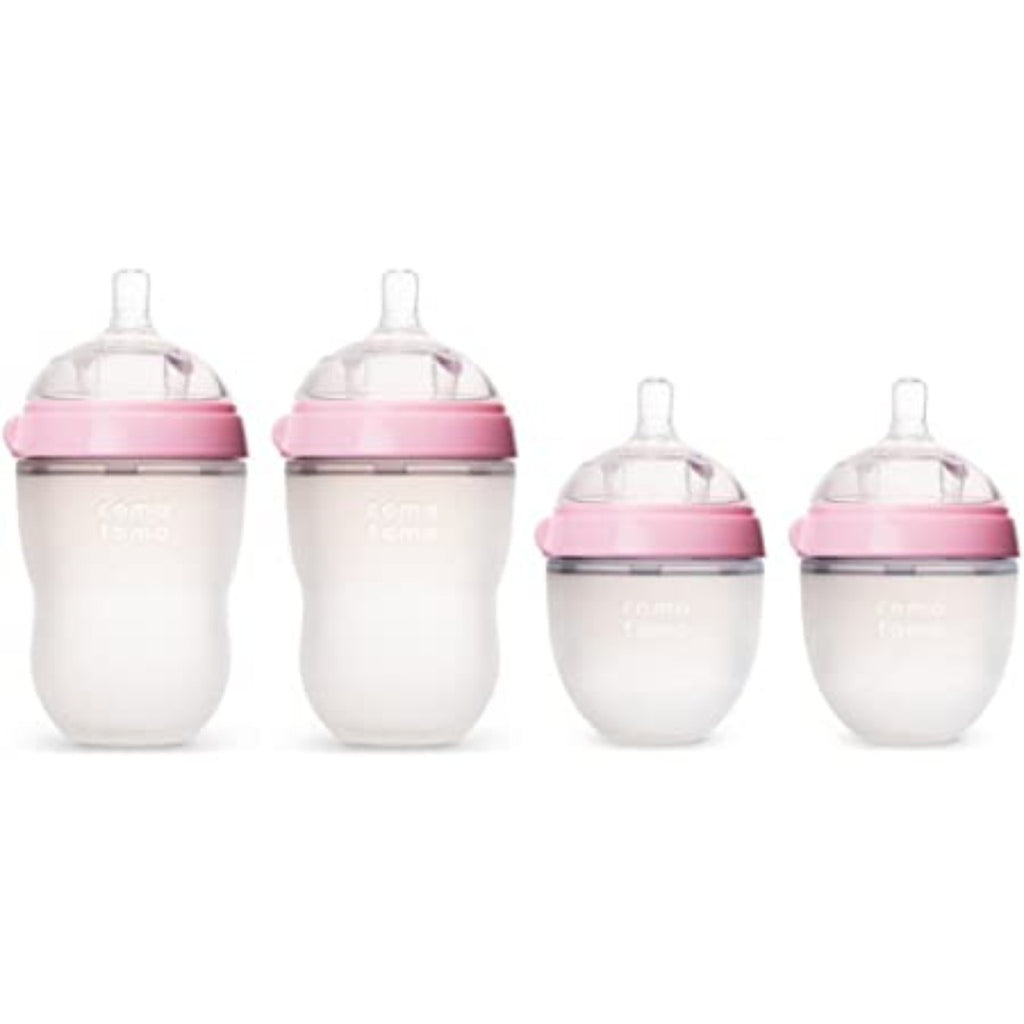 Comotomo baby bottle set 5oz + 8oz pink for newborns and toddlers