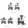UPPAbaby VISTA V2 Stroller with Rumble Seat and Infant Seat Configuration Options