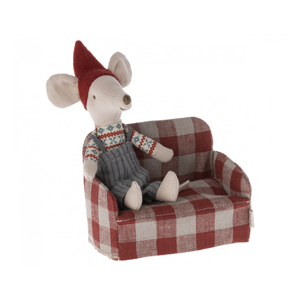 maileg red couch for doll house