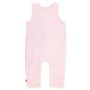Cozie Fleece Zutano Overall back side of baby pink