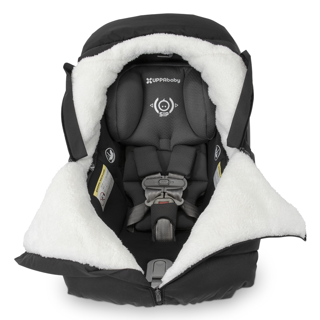 Unzipped Uppababy CozyGanoosh for MESA Car Seat in Jake Black