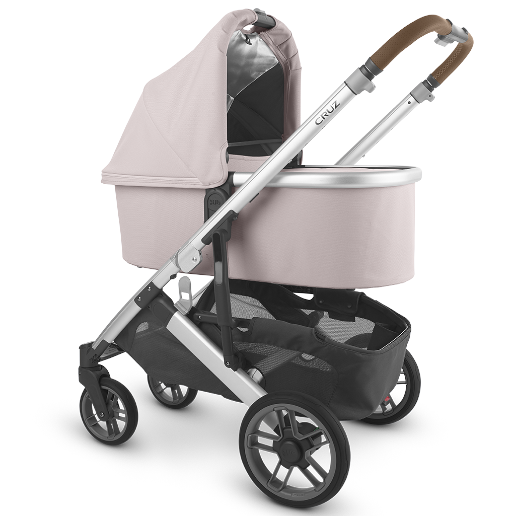 Uppa baby Cruz Stroller with Bassinet Accessory in Alice Pink