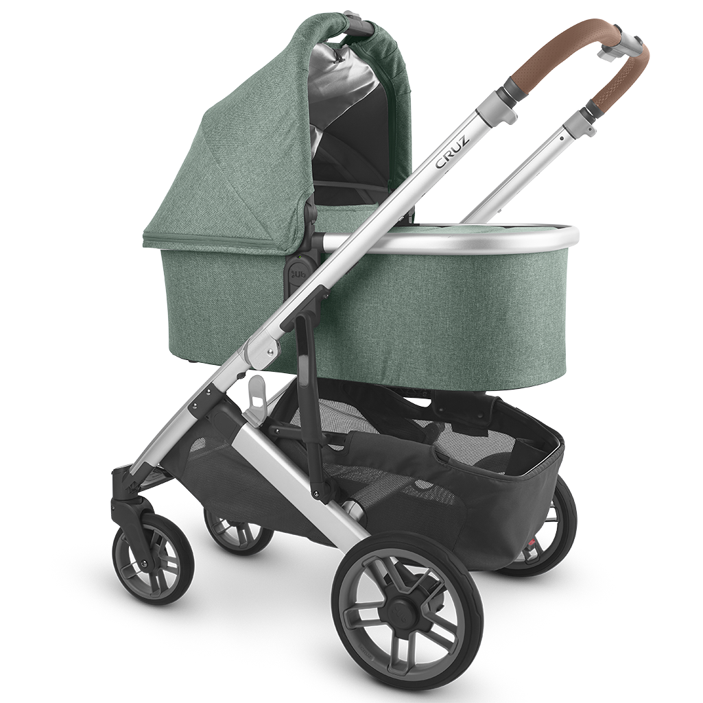 Stroller Uppababy Cruz with Bassinet Accessory in Medium Green