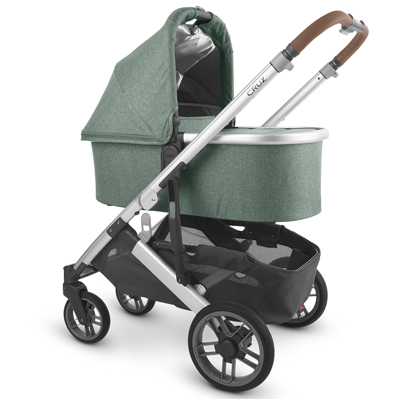 Stroller Uppababy Cruz with Bassinet Accessory in Medium Green