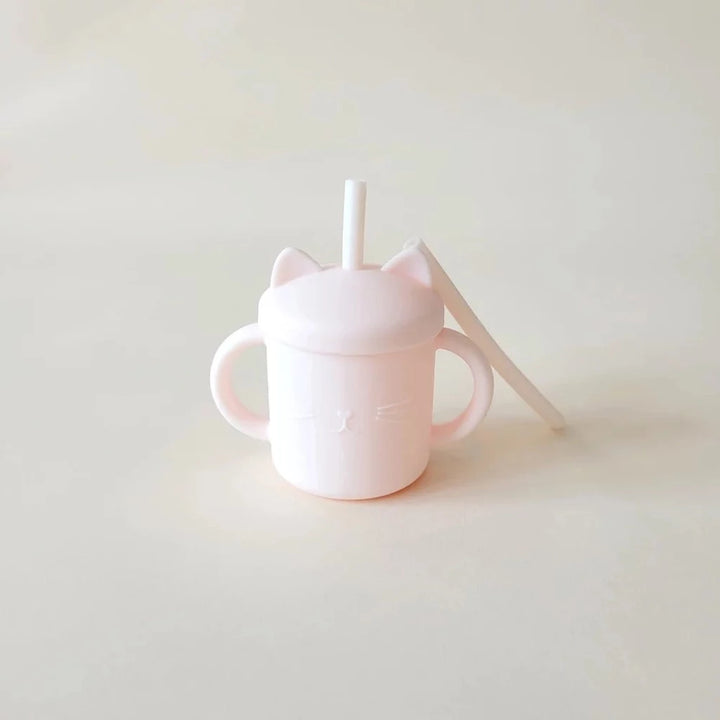 Minito & Co Meow Straw Training Cup in Milkshake, durable and easy-to-use, the best sippy cup for baby.