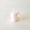 Silicone cup with straw