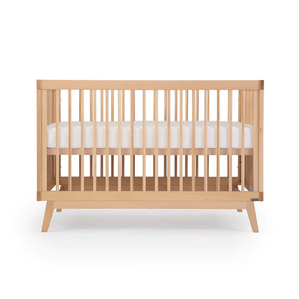 dadada Natural Soho 3-in-1 Convertible Crib for babies and toddlers in natural. Baby girl nursery