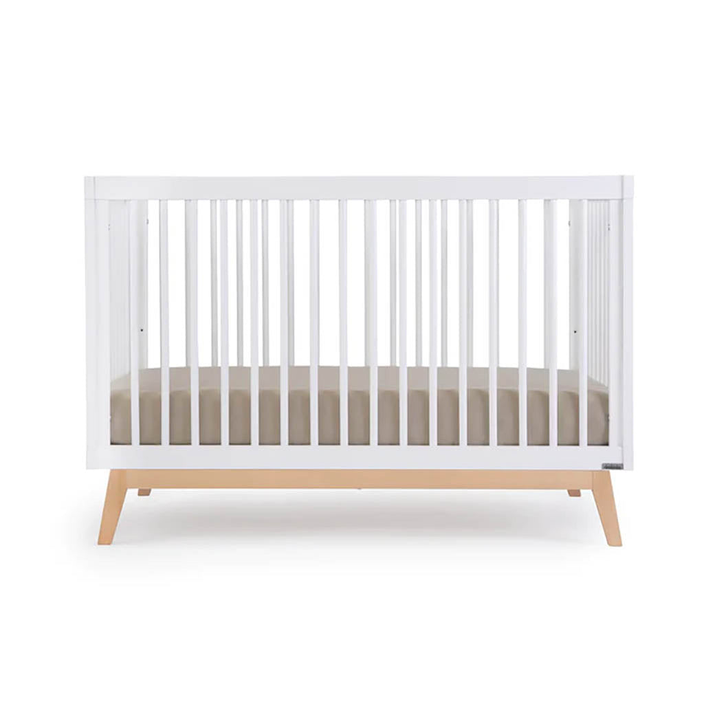 dadada Soho Crib convertible bed for toddlers and babies in white natural. Toddler bed frame