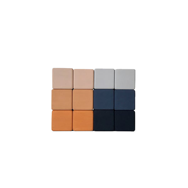 SABO Concept Desert Night Mini Blocks Set Kid's Wooden Sorting Toys blues and oranges