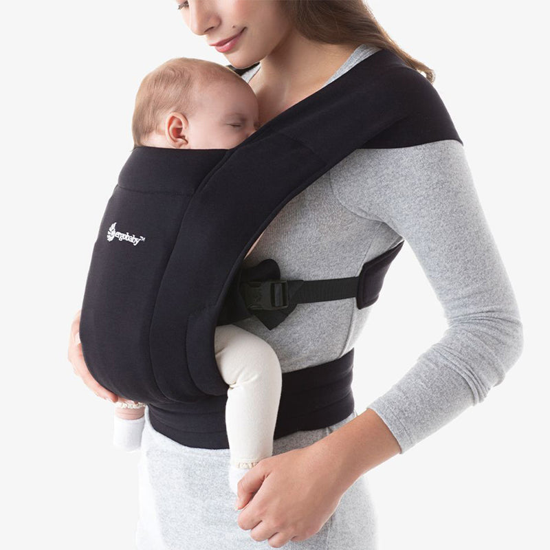 Ergobaby Embrace Newborn Baby Carrier Pure Black Black