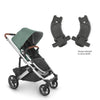 Emelia Green UPPAbaby Minu V2 lightweight stroller with Mesa Adapters