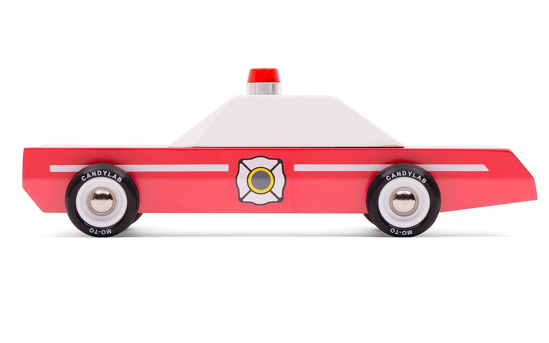 Candylab wooden Firechief  car for imaginative play