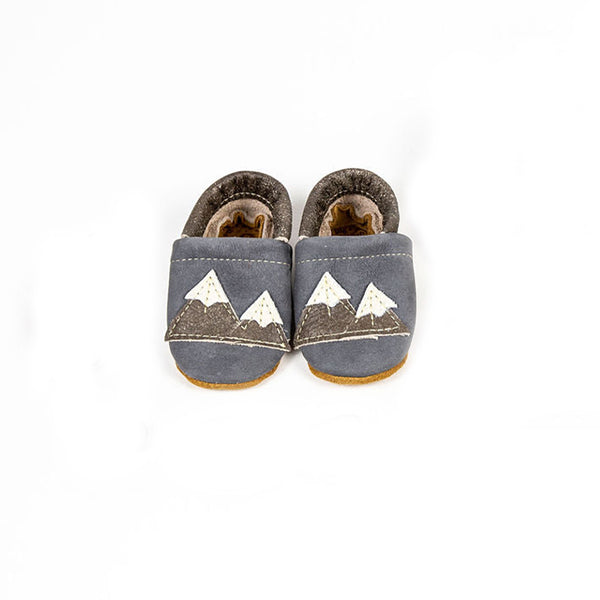 Starry Knight Design Leather Baby Shoes with Mountains