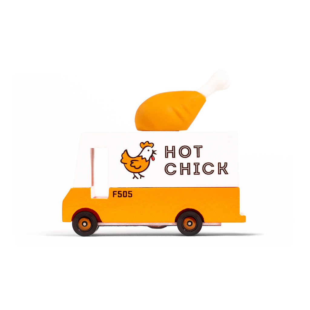 Candylab Toys Fried Chicken Van Children's Pretend Play Wooden Food Truck