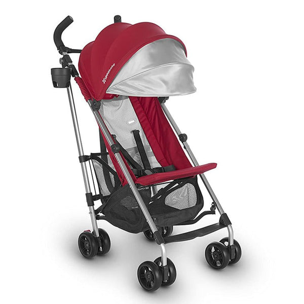 UPPAbaby G-LITE Stroller Denny Lightweight Ergonomic Baby Buggy red silver black accents