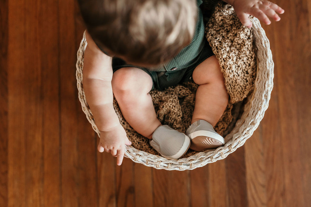 Little Love Bug Grey Quinn walking shoes baby